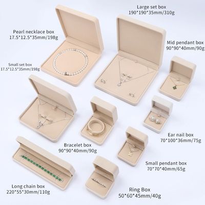 Nhập khẩu hàng hóa bán buôn sản xuất đồ trang sức sang trọng hộp đóng gói tùy chỉnh cao cấp vòng cổ vòng đeo tai nhẫn gói hộp trang sức nhung với logo