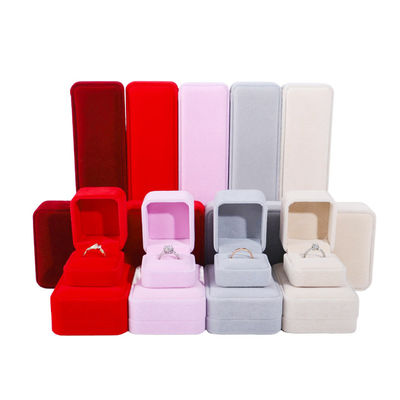 Nhập khẩu hàng hóa bán buôn sản xuất đồ trang sức sang trọng hộp đóng gói tùy chỉnh cao cấp vòng cổ vòng đeo tai nhẫn gói hộp trang sức nhung với logo