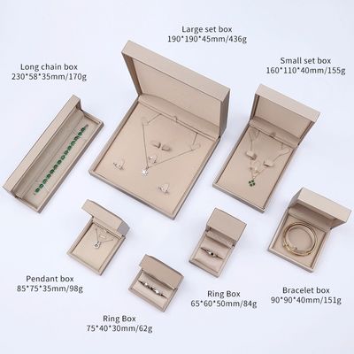 Hộp đồ trang sức bằng da PU 2 lớp, vỏ lưu trữ đồ trang sức