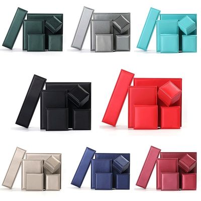 Hộp đồ trang sức bằng da PU 2 lớp, vỏ lưu trữ đồ trang sức