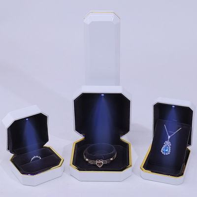 Logo tùy chỉnh Đèn trang sức Hộp quà cho vòng đeo tay Áo đeo cổ Anh Đeo cổ nhung Nhẫn thủ công Vật liệu thủ công