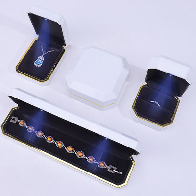 Logo tùy chỉnh Đèn trang sức Hộp quà cho vòng đeo tay Áo đeo cổ Anh Đeo cổ nhung Nhẫn thủ công Vật liệu thủ công