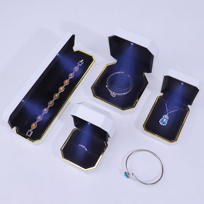 Logo tùy chỉnh Đèn trang sức Hộp quà cho vòng đeo tay Áo đeo cổ Anh Đeo cổ nhung Nhẫn thủ công Vật liệu thủ công
