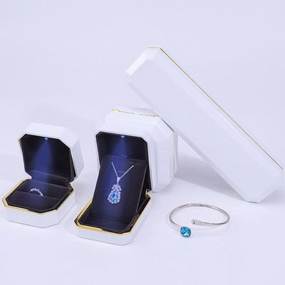 Logo tùy chỉnh Đèn trang sức Hộp quà cho vòng đeo tay Áo đeo cổ Anh Đeo cổ nhung Nhẫn thủ công Vật liệu thủ công