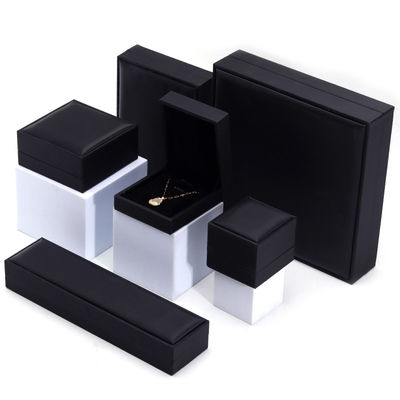 Mua OEM hạt kết cấu Noble Luxury PU da đồ trang sức hộp Case cho gói lưu trữ online manufacture