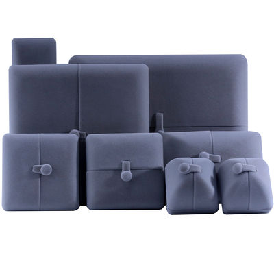 Mua Hộp lưu trữ đồ trang sức nhung màu xám mềm mở gói với nút đóng online manufacture