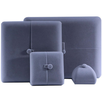 hộp đồ trang sức cửa đôi thanh lịch hign cuối màu xám nhung hộp đồ trang sức với logo