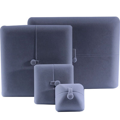 hộp đồ trang sức cửa đôi thanh lịch hign cuối màu xám nhung hộp đồ trang sức với logo