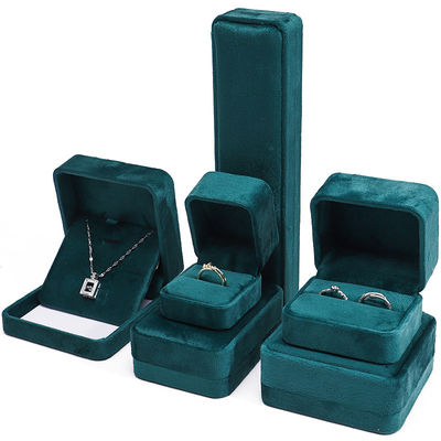 Mua Xanh sẫm Đẹp Velvet đồ trang sức hộp đóng gói Case cho lưu trữ sang trọng online manufacture