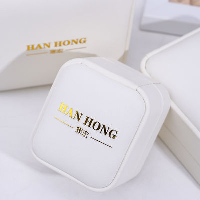 Hộp đồ trang sức da PU màu trắng, hộp đồ trang sức da cho vòng đeo cổ tay