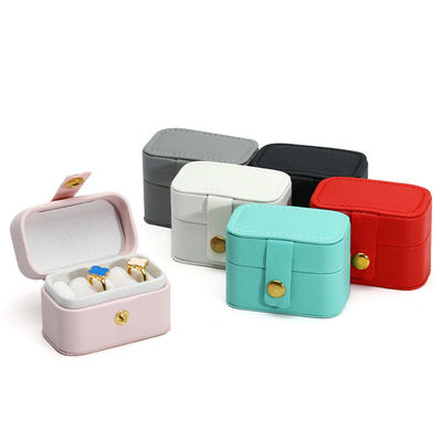 Vỏ đồ trang sức da Đồ cầm tay Mini tổ chức du lịch để lưu trữ vòng đeo tai dây chuyền