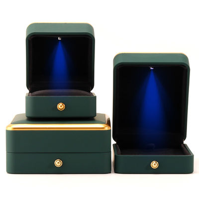 Mua Hộp trang sức LED màu xanh lá cây vuông cho bao bì cổ và nhẫn sang trọng online manufacture