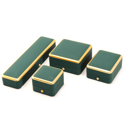 Hộp trang sức LED màu xanh lá cây vuông cho bao bì cổ và nhẫn sang trọng
