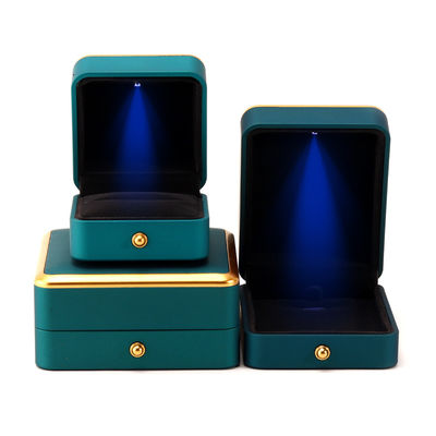 Mua Light Green LED nhựa nhung hộp trang sức cho tùy chỉnh trong hình vuông sang trọng phong cách thanh lịch online manufacture
