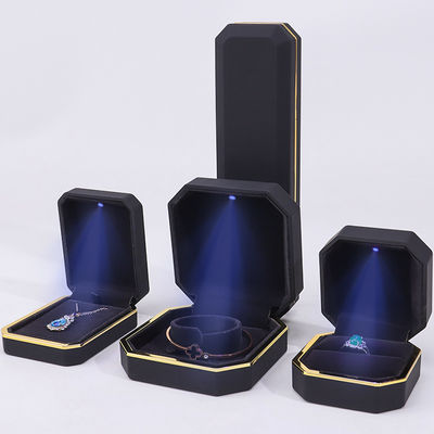 Hộp đóng gói đồ trang sức nhung bằng nhựa làm bằng tay cho vòng đeo tai vòng đeo cổ