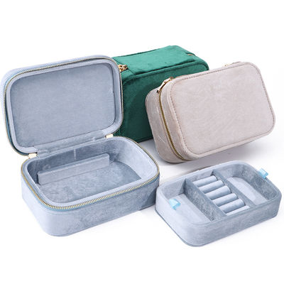 Mua Hộp lưu trữ đồ trang sức nhung thanh lịch cho bông tai tùy chỉnh vòng cổ và nhẫn phong cách mới nhất online manufacture