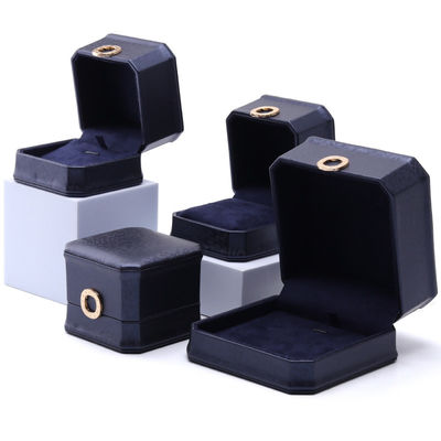 Mua 11*11*6cm hộp đồ trang sức da Hanhong Quảng trường vòng cổ hộp nhẫn với kim loại xanh sang trọng online manufacture