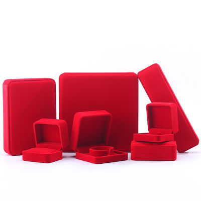 Mua Logo tùy chỉnh hộp trang sức nhung đỏ cho vòng tai và vòng cổ online manufacture