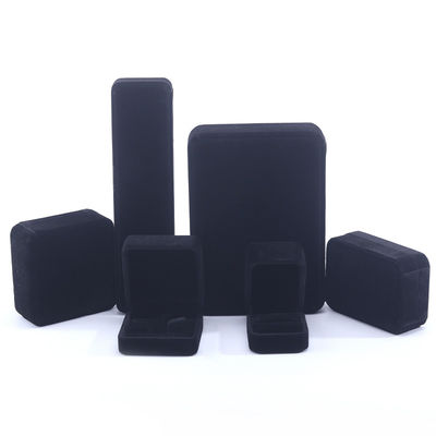 Tay làm nhẫn nhung đen hộp đồ trang sức cho vòng cổ Stud tai đeo tay Custom