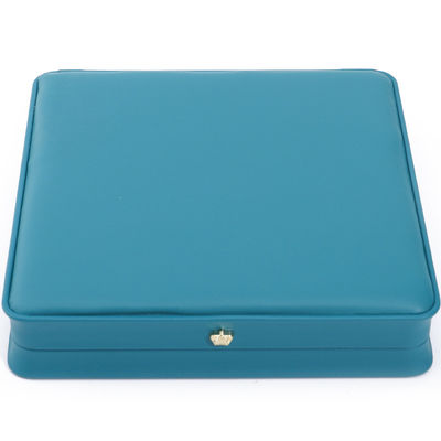 Chiếc hộp chữ cái hình chữ nhật thủ công Hanhong Custom Logo Box Crown Design Chiếc hộp da PU sang trọng Chiếc vòng cổ Chiếc hộp trang sức