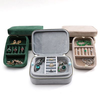 Mua Khách hàng Logo Đám cưới Velvet Travel Ring Box cho Nhẫn Hàn Hồng online manufacture