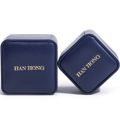 Dark Blue Round Corner PU Da đồ trang sức Set Box Xưởng đồ trang sức cao cấp