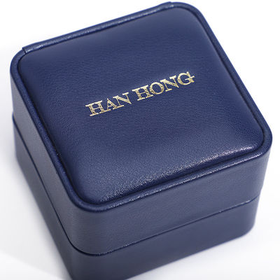 Dark Blue Round Corner PU Da đồ trang sức Set Box Xưởng đồ trang sức cao cấp