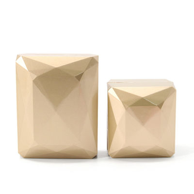 Nhãn hiệu tùy chỉnh hộp bao bì đồ trang sức bằng vàng bằng nhựa PU với gói đồ trang sức ánh sáng LED