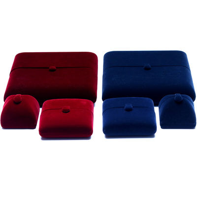 10*10*3cm Hanhong Logo tùy chỉnh đồ trang sức xa xỉ hộp đóng gói nhung nhẫn nhẫn đeo tay tai