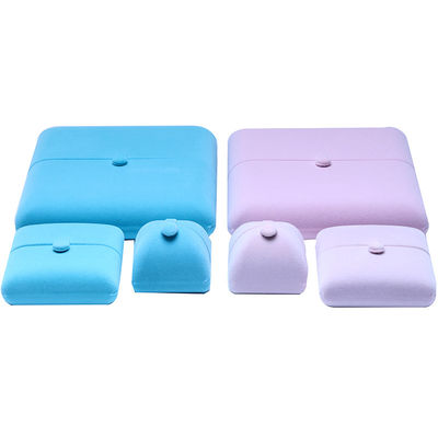 10*10*3cm Hanhong Logo tùy chỉnh đồ trang sức xa xỉ hộp đóng gói nhung nhẫn nhẫn đeo tay tai