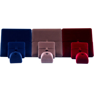10*10*3cm Hanhong Logo tùy chỉnh đồ trang sức xa xỉ hộp đóng gói nhung nhẫn nhẫn đeo tay tai