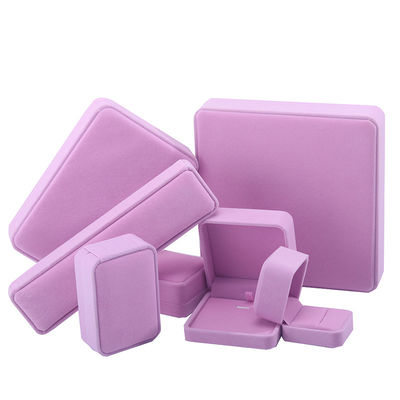 Hign hộp trang sức chất lượng hign cuối thủ công màu hồng nhung hộp trang sức cho bộ trang sức