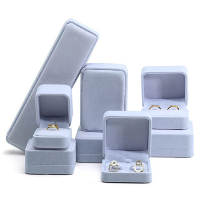 Hign hộp trang sức chất lượng hign cuối thủ công màu xám nhung hộp trang sức cho bộ trang sức