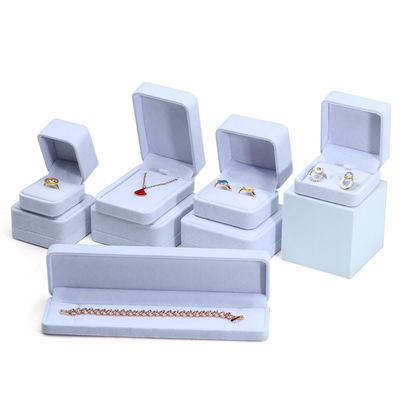 Hign hộp trang sức chất lượng hign cuối thủ công màu xám nhung hộp trang sức cho bộ trang sức