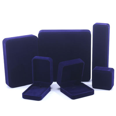 Mua Hộp đồ trang sức nhung xanh cho bao bì tùy chỉnh của vòng tai vòng cổ và nhẫn online manufacture