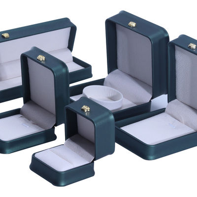 Mua Green Crown Design Luxury PU da đồ trang sức hộp cho vòng đeo tay vòng cổ và màu xanh lá cây online manufacture