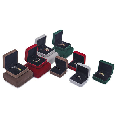 Green Jewelry Box Custom LED Velvet Jewelry Package với hộp nhẫn sang trọng và tùy chỉnh