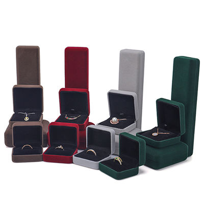 Green Jewelry Box Custom LED Velvet Jewelry Package với hộp nhẫn sang trọng và tùy chỉnh