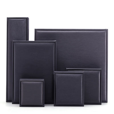 Hộp đóng gói đồ trang sức bằng nhung bạc với logo tùy chỉnh và hộp nhẫn vòng cổ xốp dày