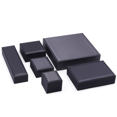 Hộp đóng gói đồ trang sức bằng nhung bạc với logo tùy chỉnh và hộp nhẫn vòng cổ xốp dày