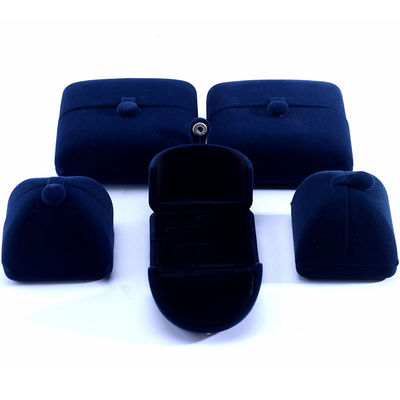 Trung Quốc sản xuất bán buôn chất lượng cao sang trọng đồ trang sức lớn thiết lập vòng cổ vòng đeo tai hộp nhẫn đồ trang sức đóng gói tùy chỉnh nhung màu xanh đôi cửa đồ trang sức hộp với logo