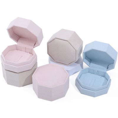 7.5 * 7.5cm hộp trang sức nhung cho tùy chỉnh logo vòng cổ và nhẫn thiết lập hiển thị du lịch