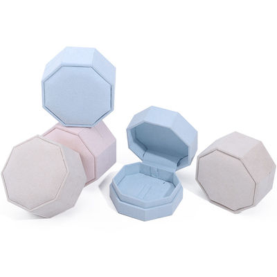 7.5 * 7.5cm hộp trang sức nhung cho tùy chỉnh logo vòng cổ và nhẫn thiết lập hiển thị du lịch