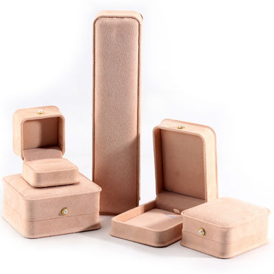 Các hộp đồ trang sức bằng nhung hình chữ nhật tùy chỉnh để đóng gói vòng đeo tai và vòng cổ