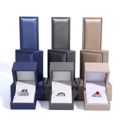 Logo của khách hàng Hộp đóng gói đồ trang sức Hanhong Chiếc nhẫn da sang trọng vòng cổ Hộp đồ trang sức