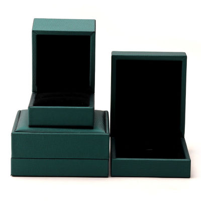 Mua Hộp đóng gói đồ trang sức bằng nhung sang trọng màu xanh lá cây Pu Da vòng cổ và nhẫn Hanhong online manufacture