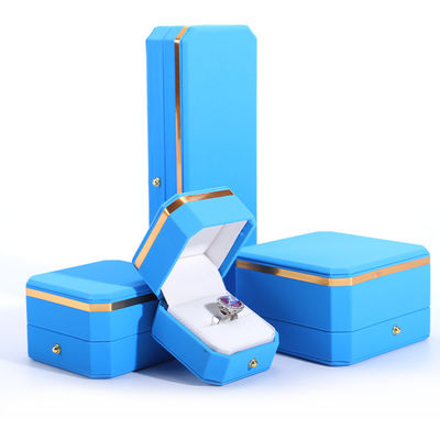 Mua Hồng PU da gói quà hộp trang sức cho Hanhong Bấm kim loại hình tám tùy chỉnh Logo online manufacture