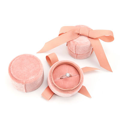 Hộp nhẫn vải flanel của Hanhong Tiandi để đóng gói đồ trang sức 5 * 4.5 * 5cm Nhung nhựa