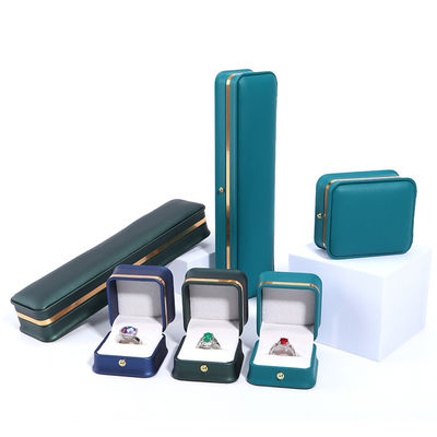 Mua Hộp đồ trang sức da màu xanh đậm với bao bì Hanhong và lót nhung online manufacture