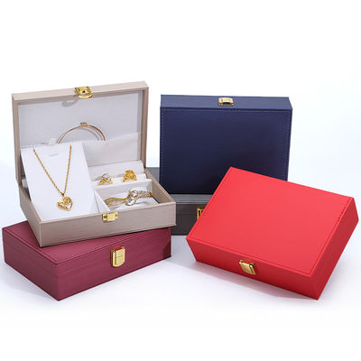 Mua Logo của khách hàng Hanhong PU hộp đồ trang sức da cho nhẫn bông tai dây chuyền và vòng cổ online manufacture